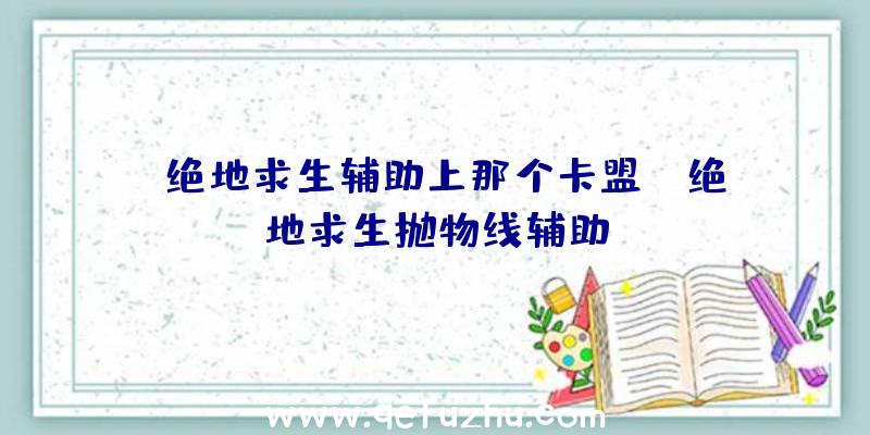 「绝地求生辅助上那个卡盟」|绝地求生抛物线辅助